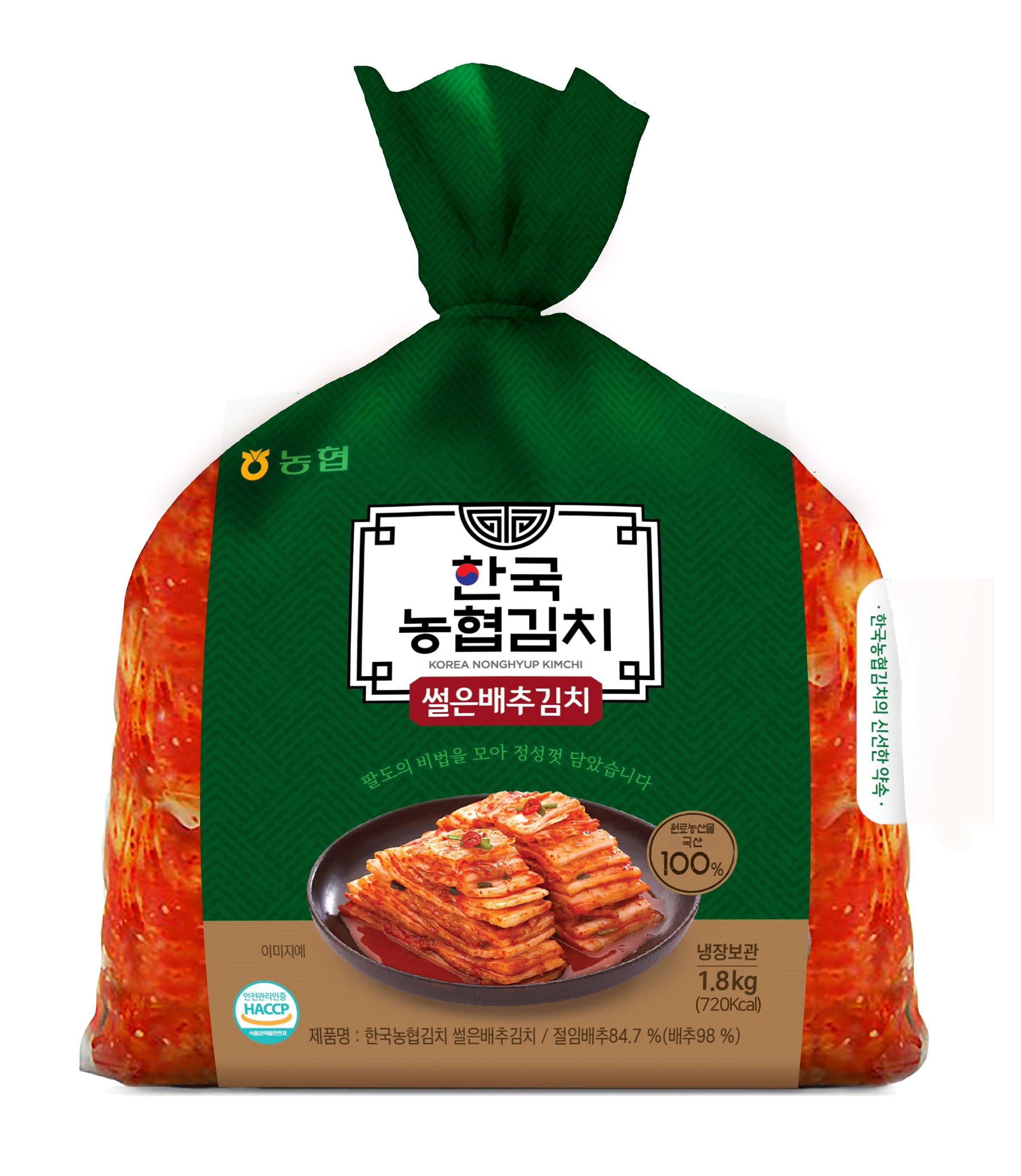 한국농협김치 썰은배추김치 1.8kg