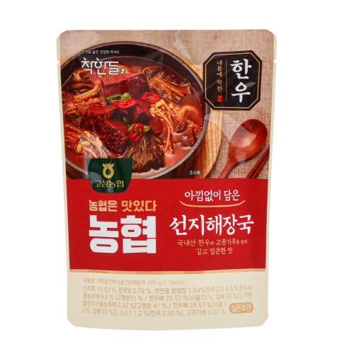 [고삼농협] 한우사골 선지해장국 500mlX5팩 [원산지:국산]